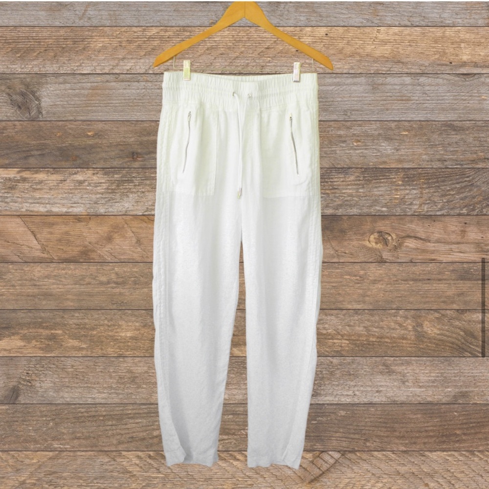 Athleta Cabo Linen Wide Leg Pant Size 10 - Picture 6 of 12